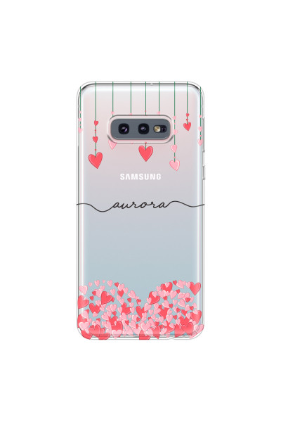 SAMSUNG - Galaxy S10e - Soft Clear Case - Love Hearts Strings