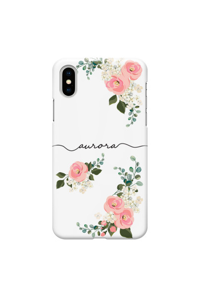 APPLE - iPhone XS Max - 3D Snap Case - Pink Floral Handwritten