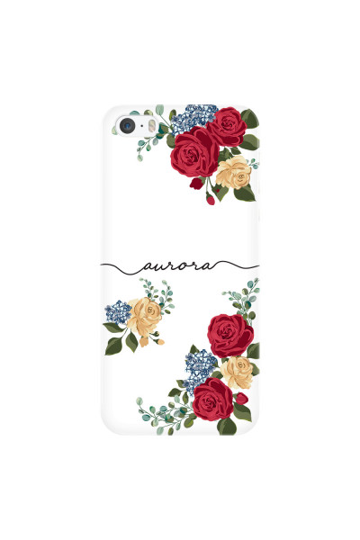 APPLE - iPhone 5S - 3D Snap Case - Red Floral Handwritten
