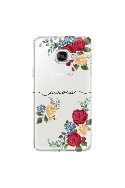 SAMSUNG - Galaxy A5 2017 - Soft Clear Case - Red Floral Handwritten