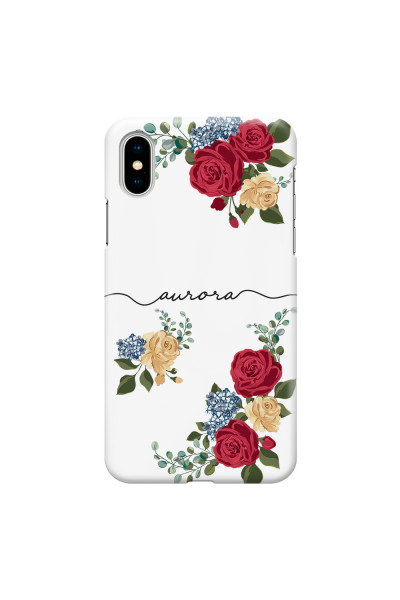 APPLE - iPhone X - 3D Snap Case - Red Floral Handwritten