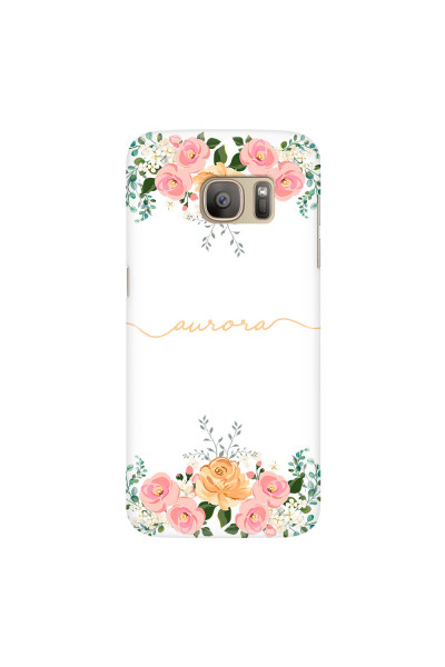 SAMSUNG - Galaxy S7 - 3D Snap Case - Gold Floral Handwritten