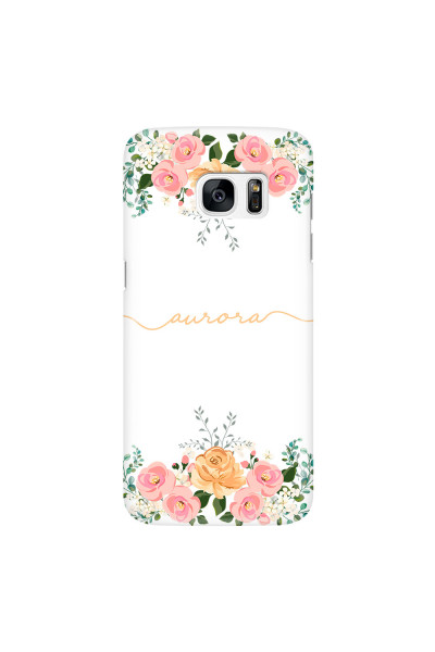 SAMSUNG - Galaxy S7 Edge - 3D Snap Case - Gold Floral Handwritten