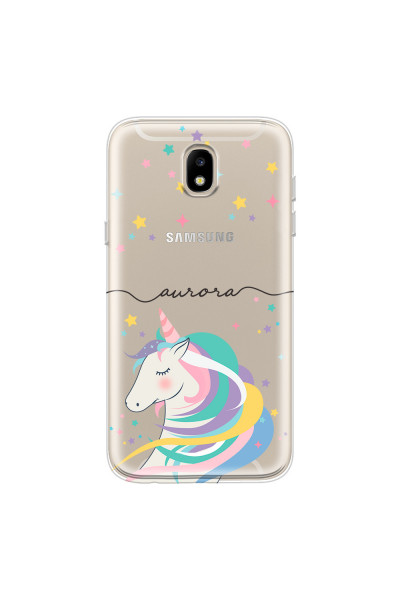 SAMSUNG - Galaxy J3 2017 - Soft Clear Case - Clear Unicorn Handwritten