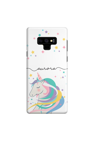 SAMSUNG - Galaxy Note 9 - 3D Snap Case - Clear Unicorn Handwritten