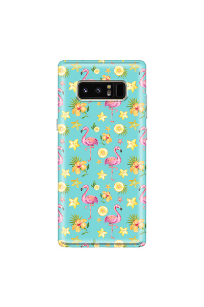 SAMSUNG - Galaxy Note 8 - Soft Clear Case - Tropical Flamingo I