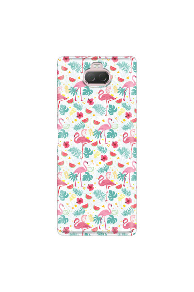 SONY - Sony 10 Plus - Soft Clear Case - Tropical Flamingo II