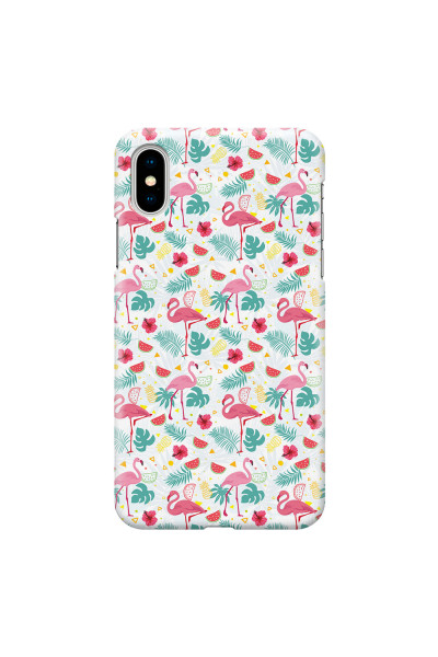 APPLE - iPhone X - 3D Snap Case - Tropical Flamingo II