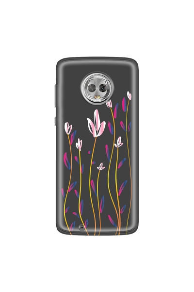 MOTOROLA by LENOVO - Moto G6 - Soft Clear Case - Pink Tulips