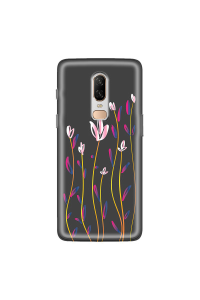 ONEPLUS - OnePlus 6 - Soft Clear Case - Pink Tulips