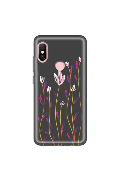 XIAOMI - Redmi Note 6 Pro - Soft Clear Case - Pink Tulips
