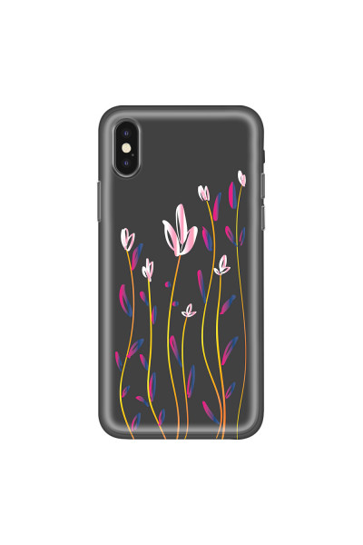APPLE - iPhone XS Max - Soft Clear Case - Pink Tulips