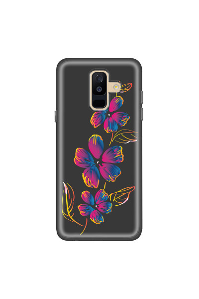 SAMSUNG - Galaxy A6 Plus - Soft Clear Case - Spring Flowers In The Dark