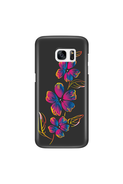 SAMSUNG - Galaxy S7 Edge - 3D Snap Case - Spring Flowers In The Dark