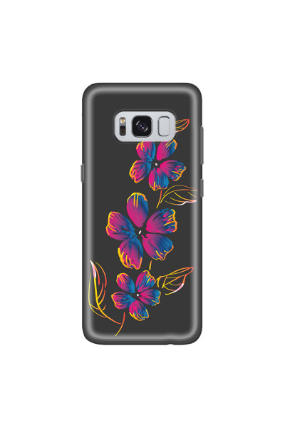 SAMSUNG - Galaxy S8 Plus - Soft Clear Case - Spring Flowers In The Dark