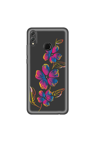 HONOR - Honor 8X - Soft Clear Case - Spring Flowers In The Dark