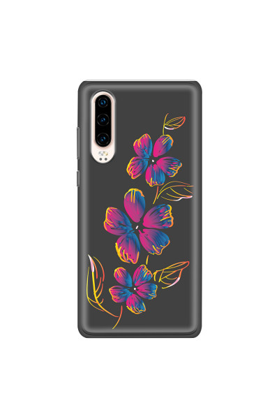 HUAWEI - P30 - Soft Clear Case - Spring Flowers In The Dark