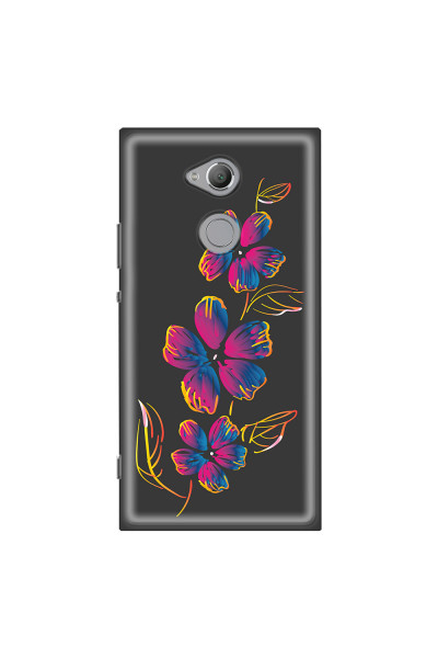 SONY - Sony XA2 Ultra - Soft Clear Case - Spring Flowers In The Dark