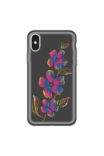 APPLE - iPhone X - Soft Clear Case - Spring Flowers In The Dark