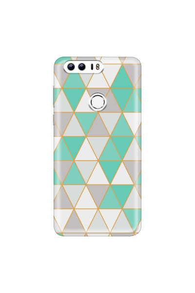 HONOR - Honor 8 - Soft Clear Case - Green Triangle Pattern