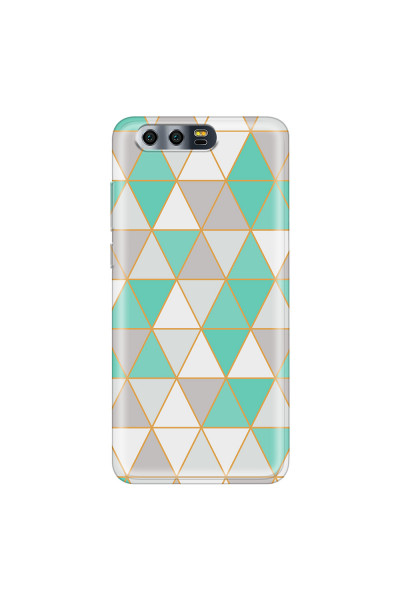 HONOR - Honor 9 - Soft Clear Case - Green Triangle Pattern