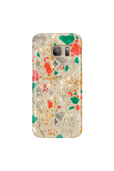 SAMSUNG - Galaxy S7 - 3D Snap Case - Terrazzo Design Gold