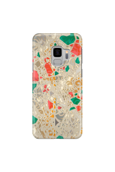 SAMSUNG - Galaxy S9 - 3D Snap Case - Terrazzo Design Gold