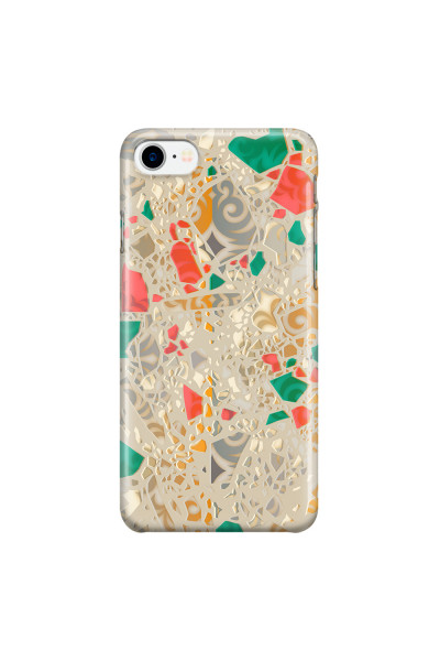 APPLE - iPhone 7 - 3D Snap Case - Terrazzo Design Gold
