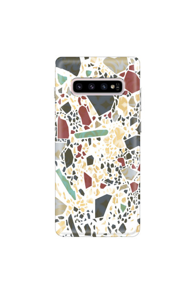 SAMSUNG - Galaxy S10 - Soft Clear Case - Terrazzo Design IX