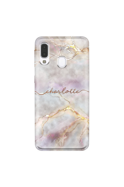 SAMSUNG - Galaxy A40 - Soft Clear Case - Marble Rootage
