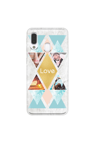 SAMSUNG - Galaxy A40 - Soft Clear Case - Triangle Love Photo