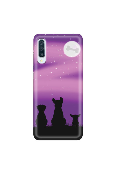 SAMSUNG - Galaxy A70 - Soft Clear Case - Dog's Desire Violet Sky