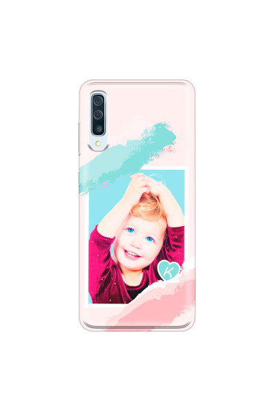 SAMSUNG - Galaxy A70 - Soft Clear Case - Kids Initial Photo