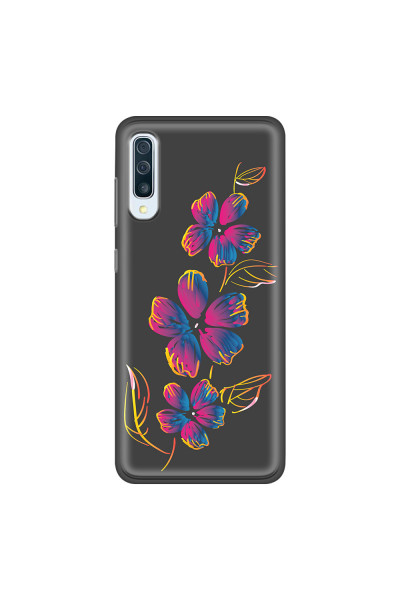 SAMSUNG - Galaxy A70 - Soft Clear Case - Spring Flowers In The Dark