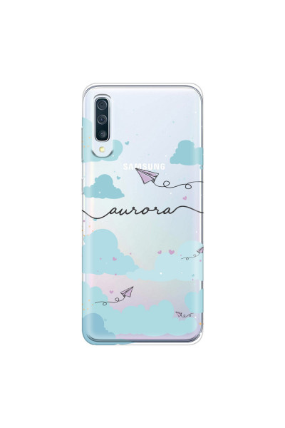 SAMSUNG - Galaxy A70 - Soft Clear Case - Up in the Clouds