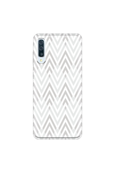 SAMSUNG - Galaxy A70 - Soft Clear Case - Zig Zag Patterns