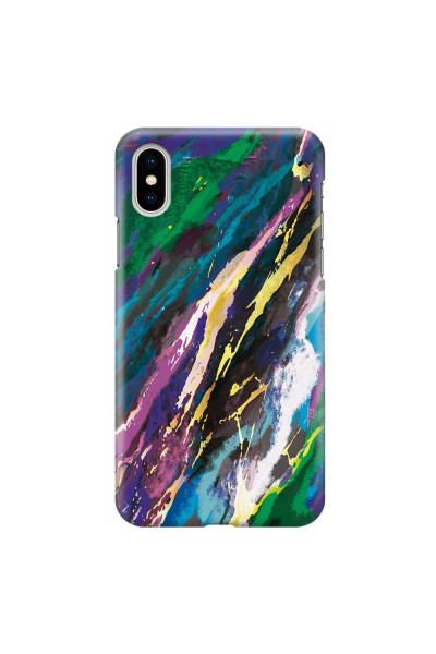 APPLE - iPhone XS - 3D Snap Case - Marble Emerald Pearl