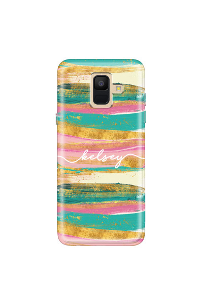 SAMSUNG - Galaxy A6 - Soft Clear Case - Pastel Palette