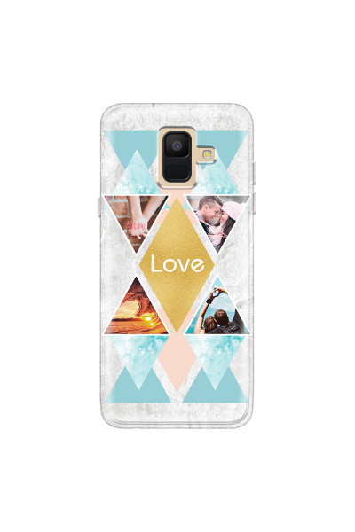 SAMSUNG - Galaxy A6 - Soft Clear Case - Triangle Love Photo