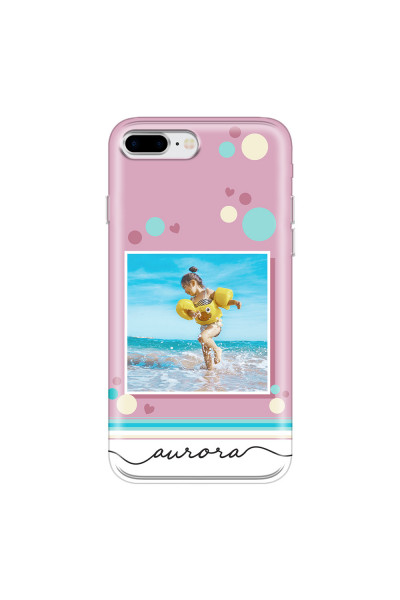 APPLE - iPhone 8 Plus - Soft Clear Case - Cute Dots Photo Case