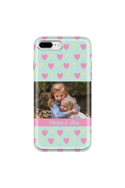 APPLE - iPhone 8 Plus - Soft Clear Case - Heart Shaped Photo