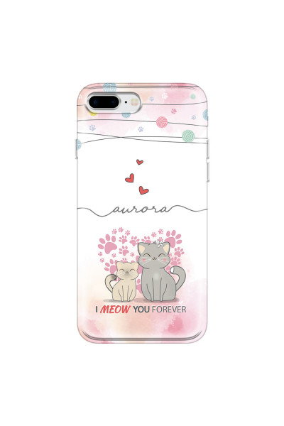 APPLE - iPhone 8 Plus - Soft Clear Case - I Meow You Forever