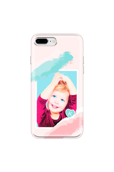 APPLE - iPhone 8 Plus - Soft Clear Case - Kids Initial Photo