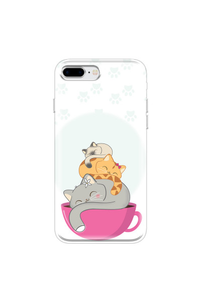 APPLE - iPhone 8 Plus - Soft Clear Case - Sleep Tight Kitty