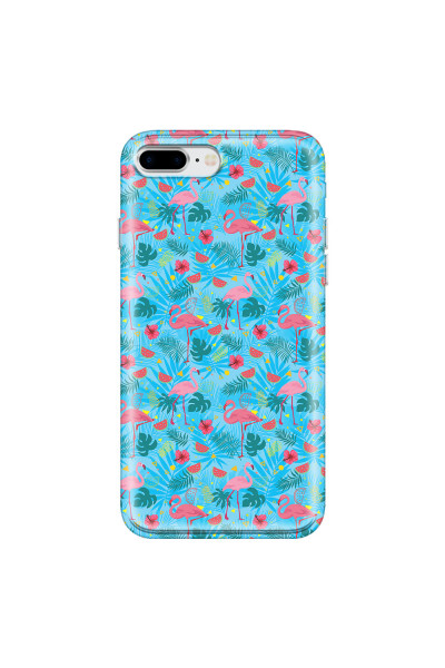 APPLE - iPhone 8 Plus - Soft Clear Case - Tropical Flamingo IV
