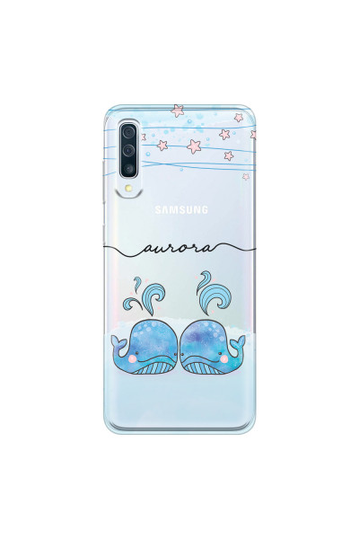 SAMSUNG - Galaxy A70 - Soft Clear Case - Little Whales