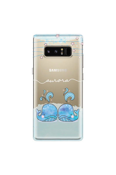 SAMSUNG - Galaxy Note 8 - Soft Clear Case - Little Whales White