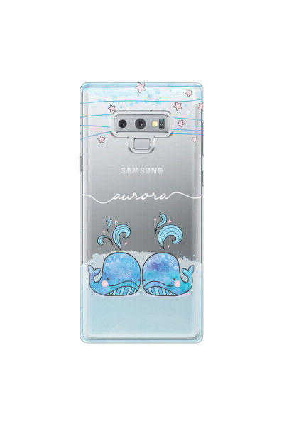 SAMSUNG - Galaxy Note 9 - Soft Clear Case - Little Whales White