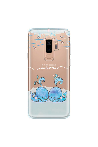 SAMSUNG - Galaxy S9 Plus - Soft Clear Case - Little Whales White