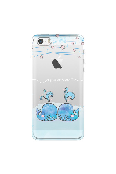 APPLE - iPhone 5S - Soft Clear Case - Little Whales White
